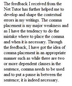 Essay 3 Net Tutor Feedback Extra Credit